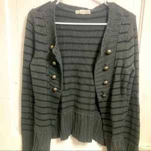 Love by design striped cardigan size large